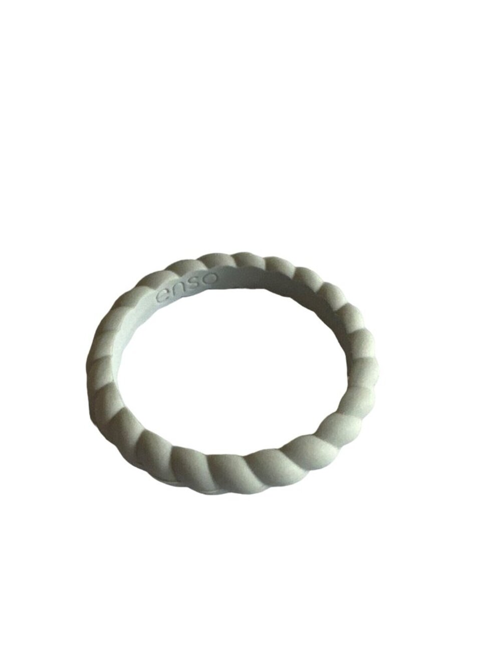 Enso Silicone Ring Size 7 Unisex Rope Ring Gray Comfortable Lightweight Active